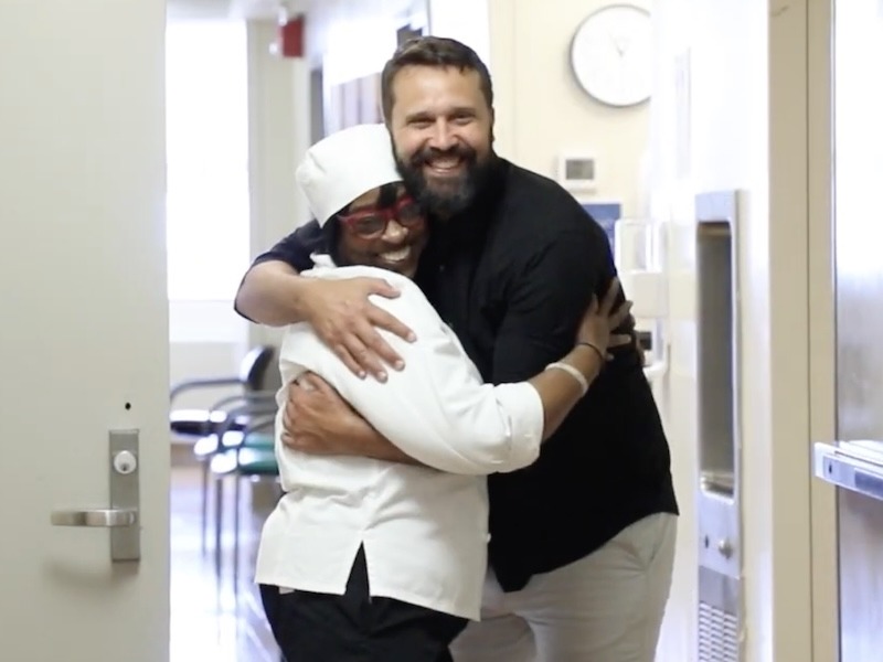 Dr. Morin and a happy patient